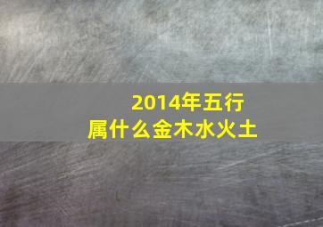 2014年五行属什么金木水火土