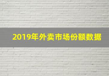 2019年外卖市场份额数据