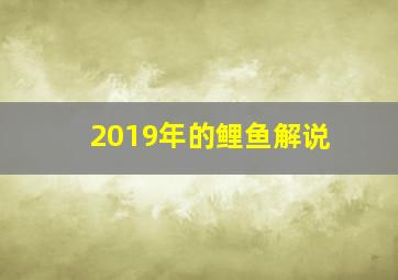 2019年的鲤鱼解说