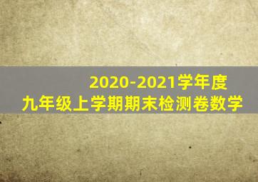 2020-2021学年度九年级上学期期末检测卷数学