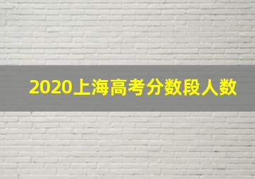 2020上海高考分数段人数