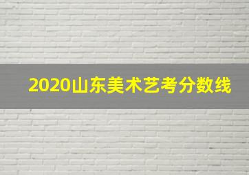 2020山东美术艺考分数线