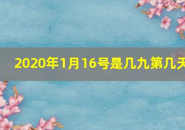 2020年1月16号是几九第几天