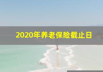 2020年养老保险截止日