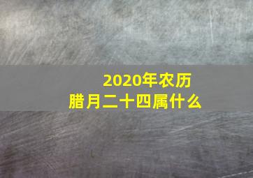 2020年农历腊月二十四属什么