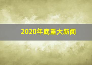 2020年底重大新闻