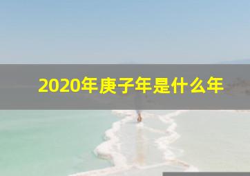 2020年庚子年是什么年