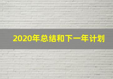 2020年总结和下一年计划