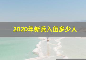 2020年新兵入伍多少人