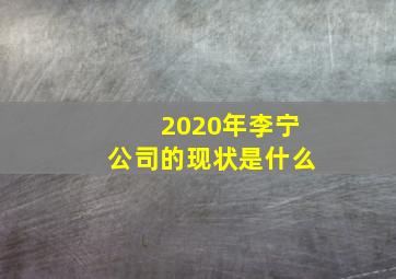 2020年李宁公司的现状是什么