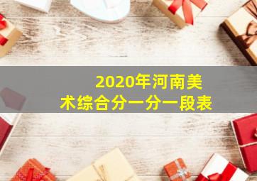 2020年河南美术综合分一分一段表