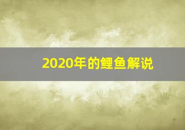 2020年的鲤鱼解说