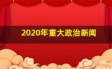 2020年重大政治新闻