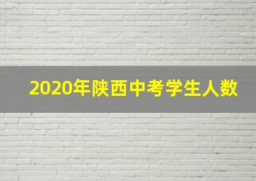 2020年陕西中考学生人数