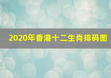 2020年香港十二生肖排码图