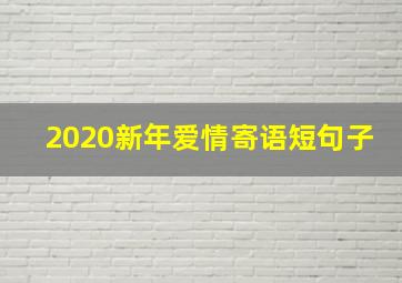 2020新年爱情寄语短句子