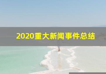 2020重大新闻事件总结