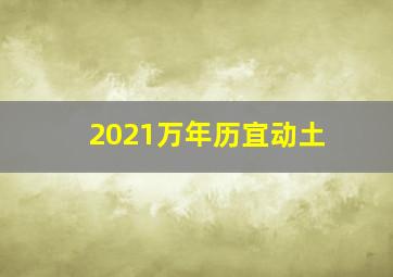 2021万年历宜动土