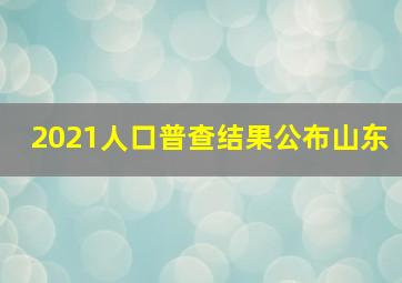 2021人口普查结果公布山东