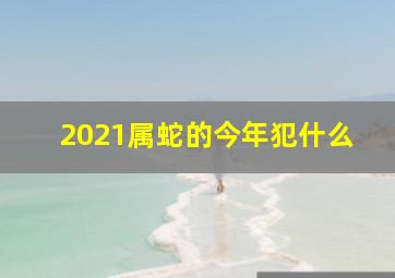 2021属蛇的今年犯什么