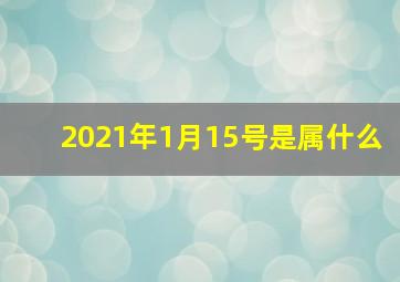 2021年1月15号是属什么