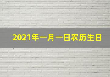 2021年一月一日农历生日