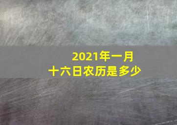 2021年一月十六日农历是多少