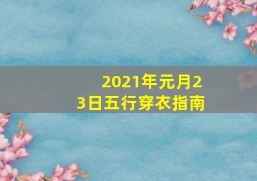 2021年元月23日五行穿衣指南