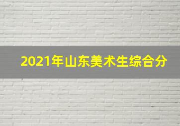 2021年山东美术生综合分