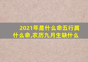 2021年是什么命五行属什么命,农历九月生缺什么