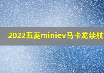 2022五菱miniev马卡龙续航170