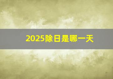 2025除日是哪一天