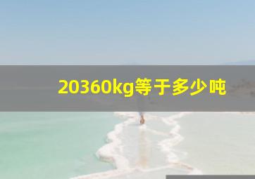 20360kg等于多少吨