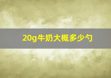 20g牛奶大概多少勺