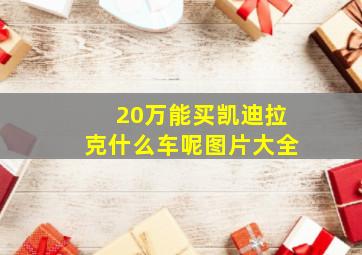 20万能买凯迪拉克什么车呢图片大全