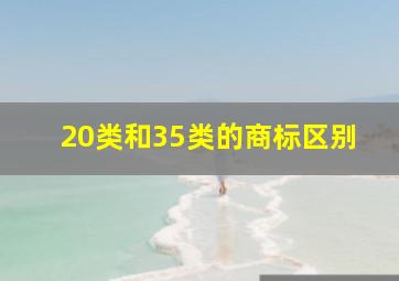 20类和35类的商标区别