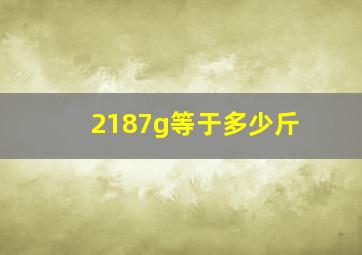 2187g等于多少斤