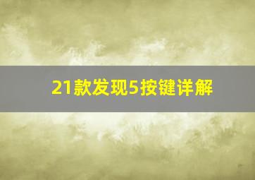 21款发现5按键详解