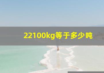 22100kg等于多少吨