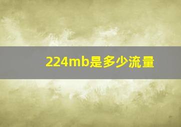 224mb是多少流量