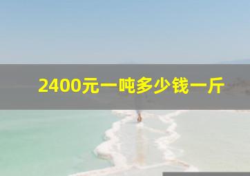 2400元一吨多少钱一斤