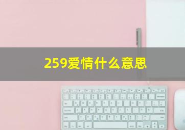 259爱情什么意思