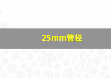 25mm管径