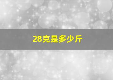 28克是多少斤