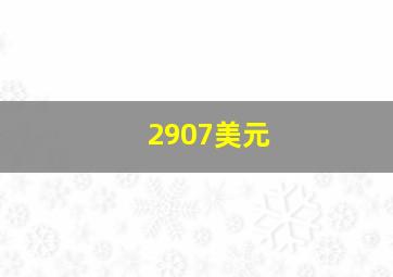 2907美元