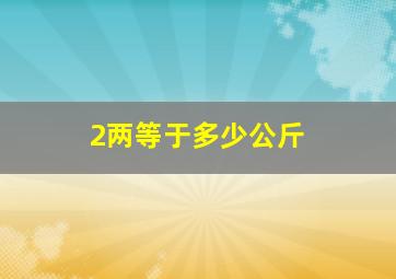 2两等于多少公斤