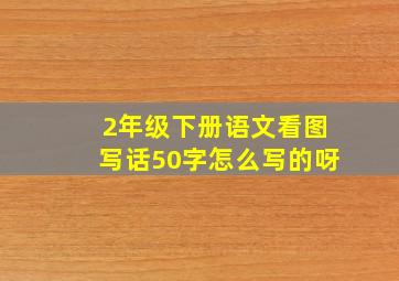 2年级下册语文看图写话50字怎么写的呀