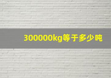 300000kg等于多少吨