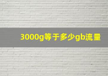 3000g等于多少gb流量