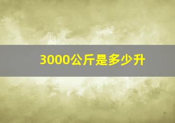 3000公斤是多少升